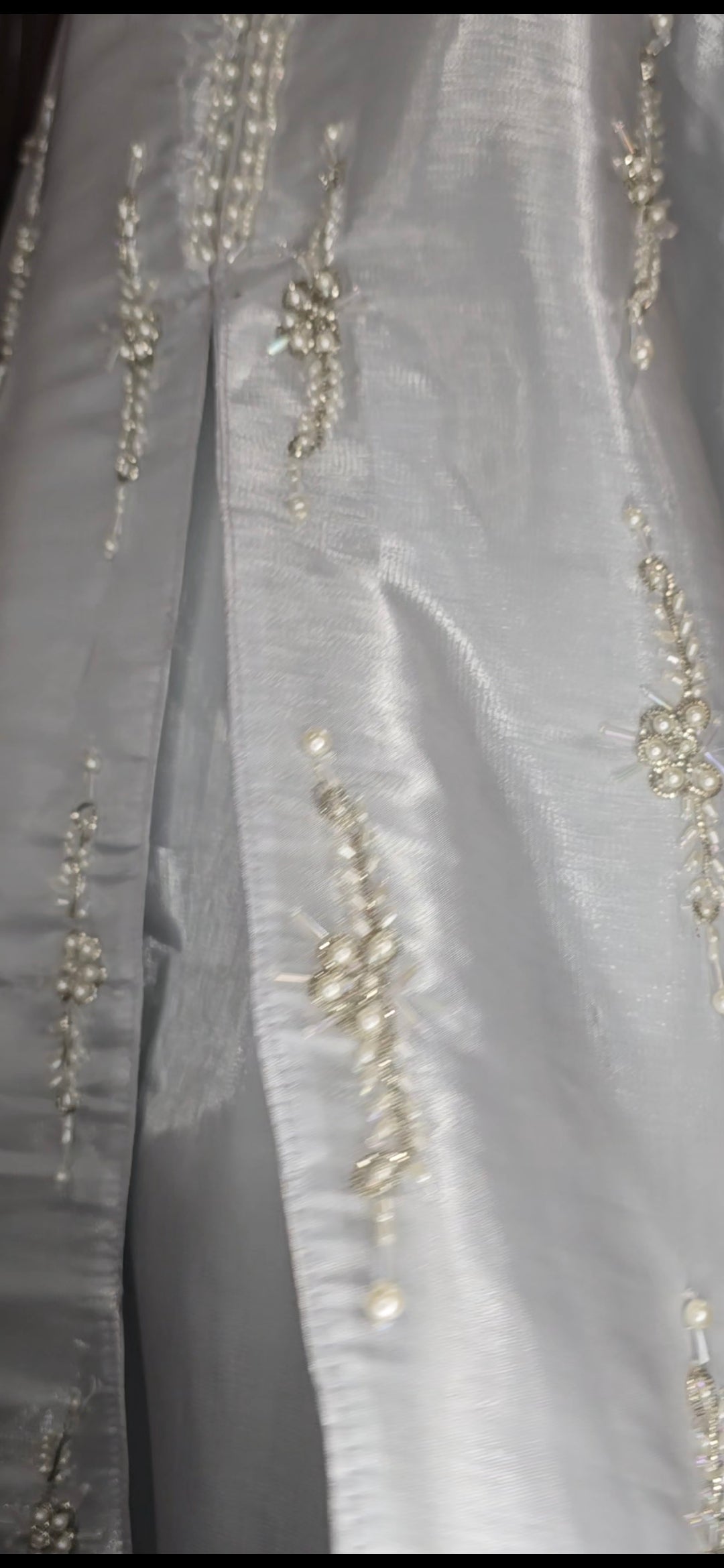 Silver Gray Shisha Silk Three-Piece Ensemble