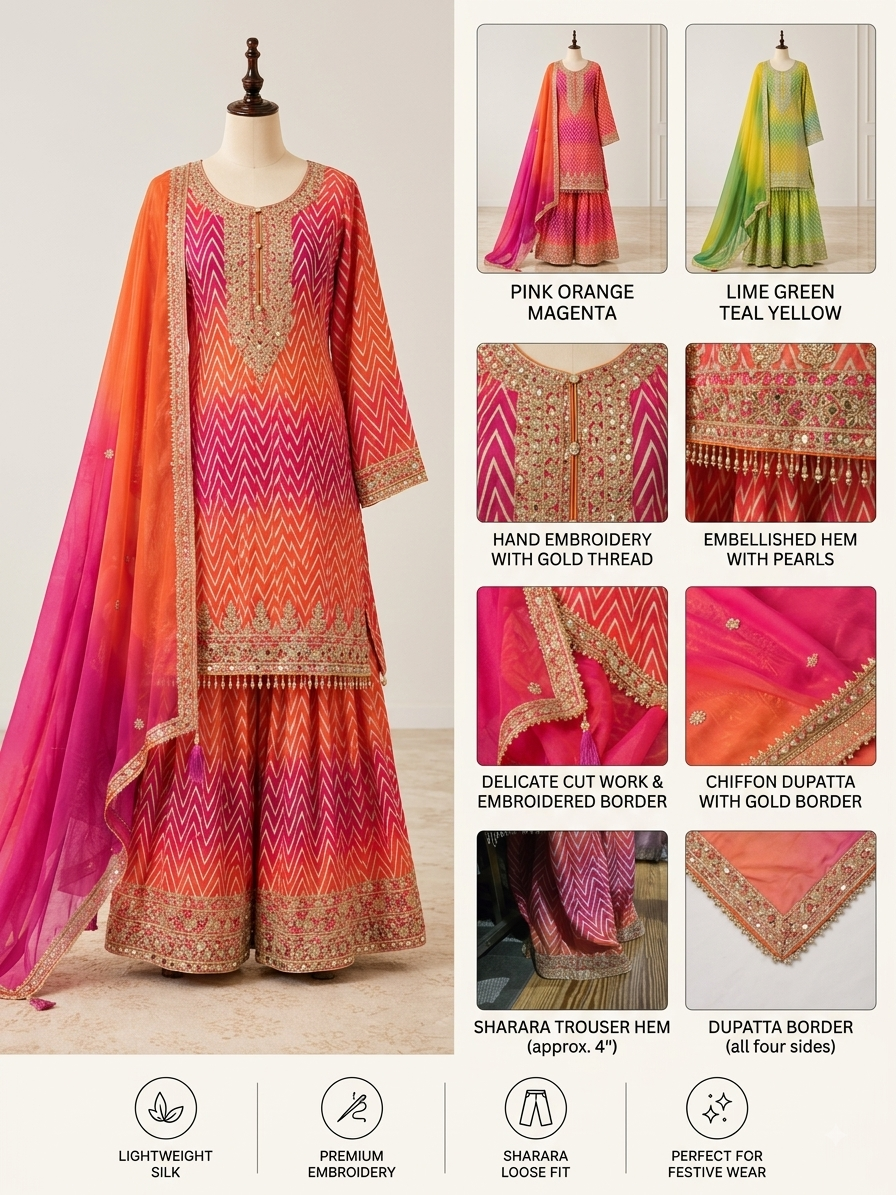 Lehar Embroidered Silk 3-Piece Suit