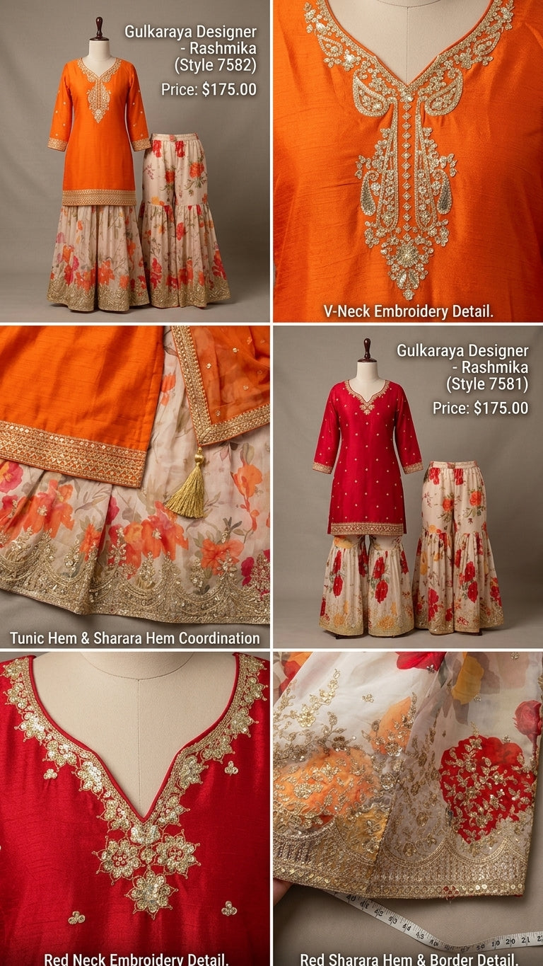 Gulkaraya Designer - Rashmika Floral Printed Sharara Suit (3-Piece)