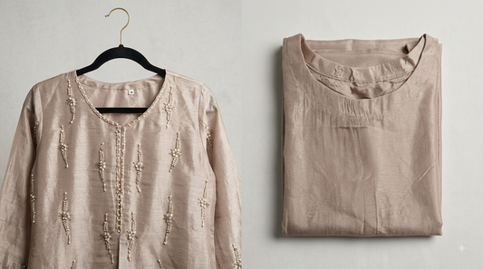 Soft Rose Pink Shisha Silk Three-Piece Ensemble