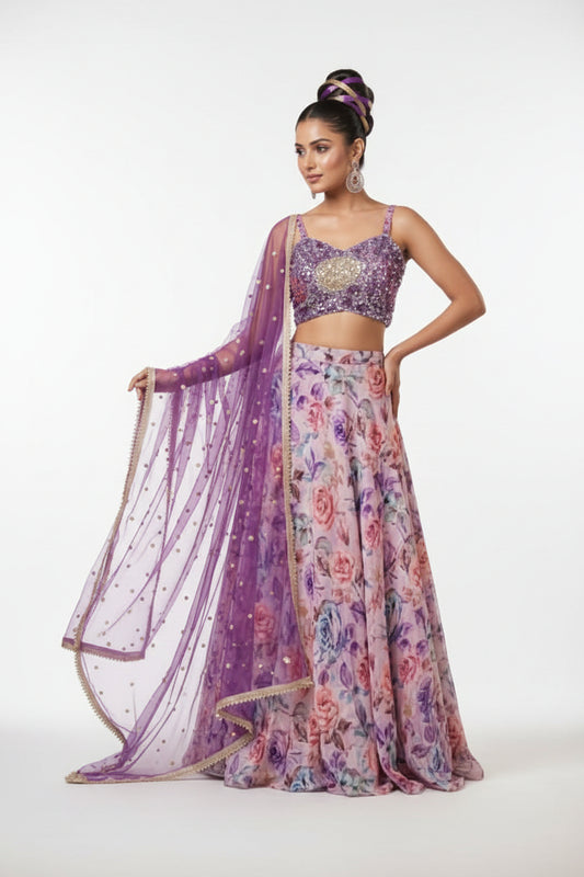 Silk langha set