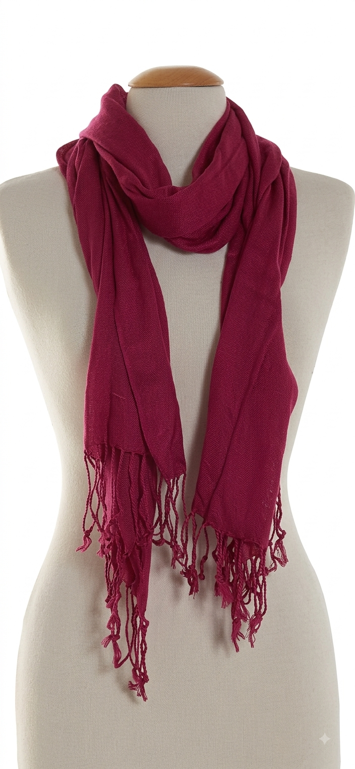 Womens Solid Pashmina Shawl Scarf