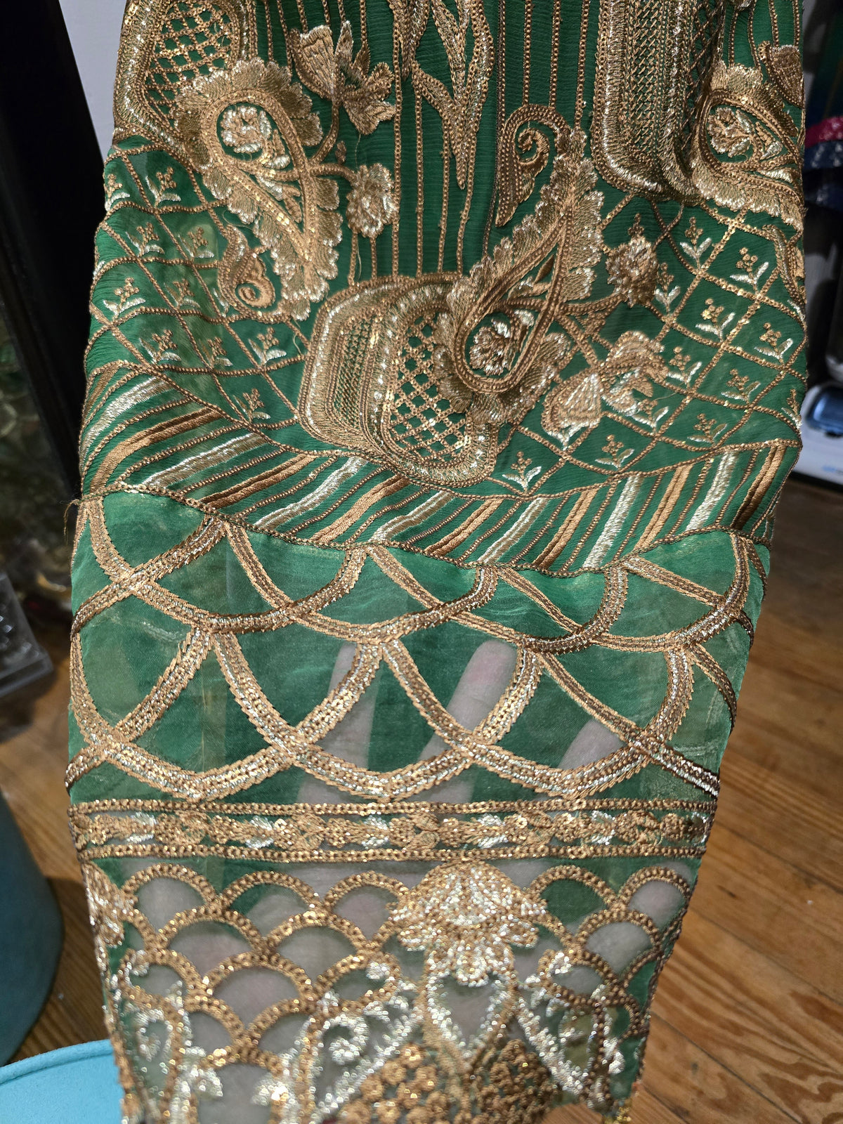 Maryam's AARZU– Luxury Embroidered Chiffon 3-Piece Suit