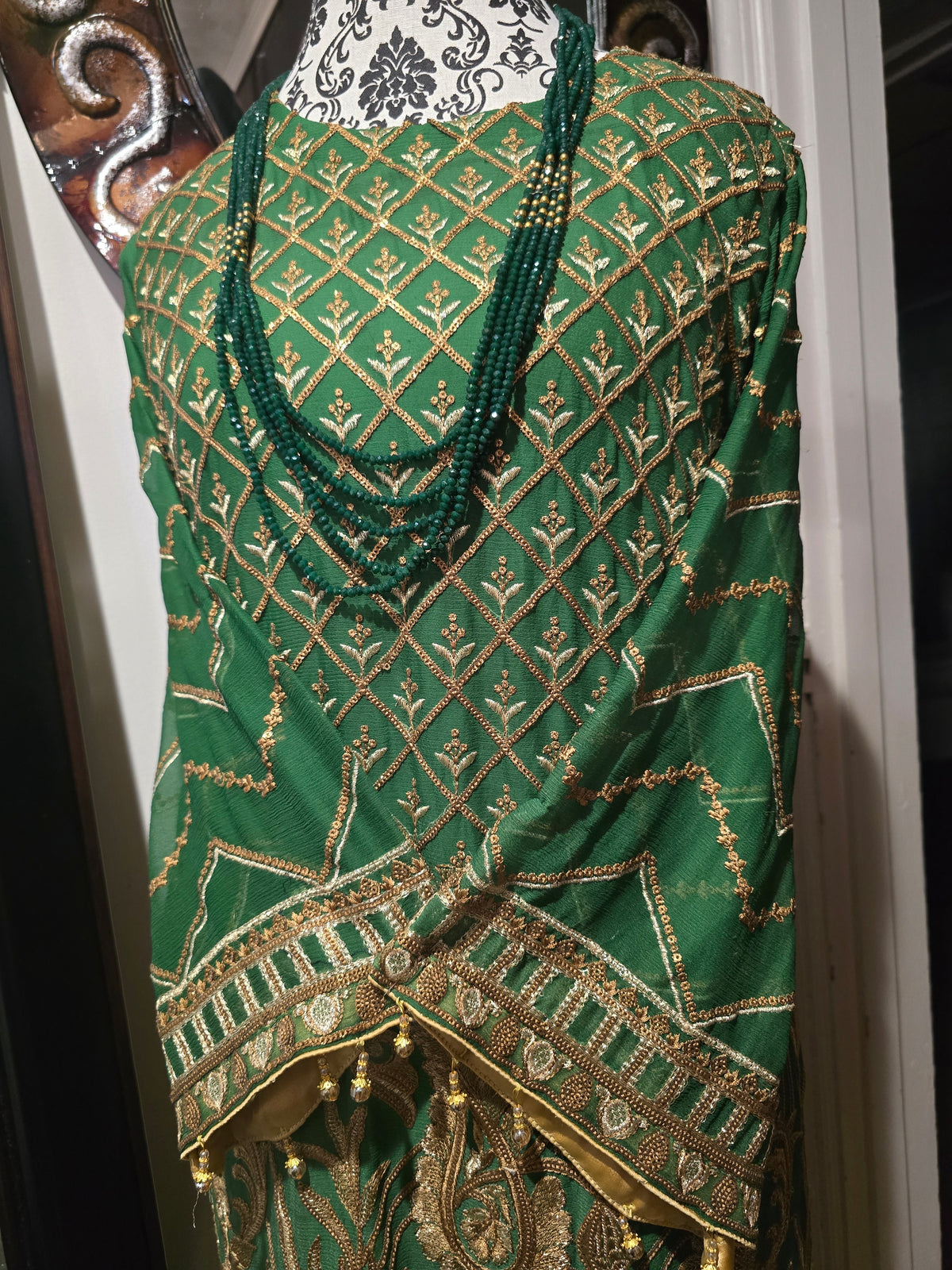 Maryam's AARZU– Luxury Embroidered Chiffon 3-Piece Suit